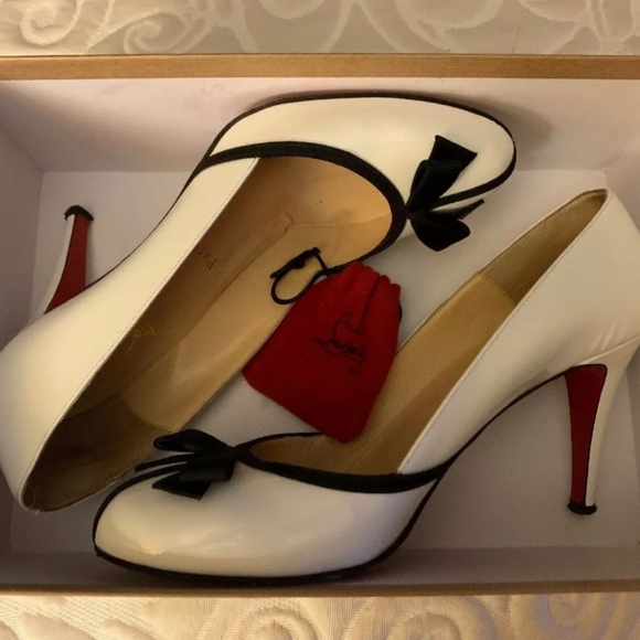 Christian Louboutin White Heels 85MM - SZ 8.5 - Picture 8 of 8